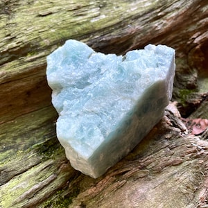 Aquamarine/Beryl Heart Shaped Raw Crystal from Minas Gerais Brazil 446g Specimen Mineral Crystal