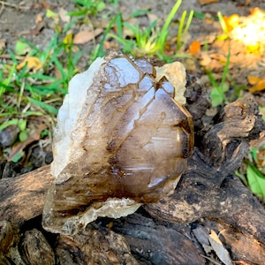 Smokey Elesital Quartz With Feldspar 595g from Minas Gerais Brazil