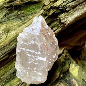 Smokey Elesital Quartz With Hematite Specimen from Minas Gerais Brazil, 808g 1lb 12.4oz Mineral Crystal