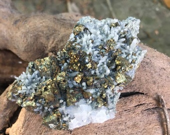 Pyrite and Quartz from Zacatecas, Mexico 34.5g Specimen Metaphysical Healing Pagan Wicca