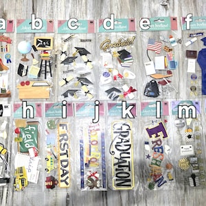 Rare Jolee&#39;s Boutique Scrapbook Stickers and Embellishments NIP School Graduation
