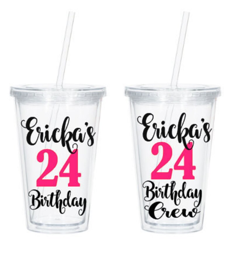 Personalized Birthday Tumbler Celebration Birthday Girl Etsy