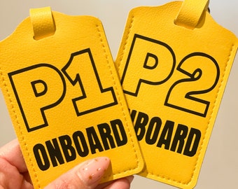 Player 1, Player 2 luggage tag SET