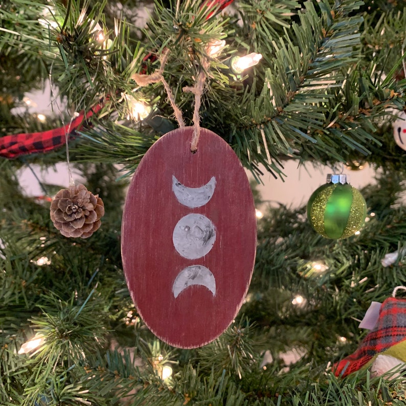 wiccan ornament triple moon ornament pagan ornament witch ornament Moon phase ornament altar hanging lunar ornament