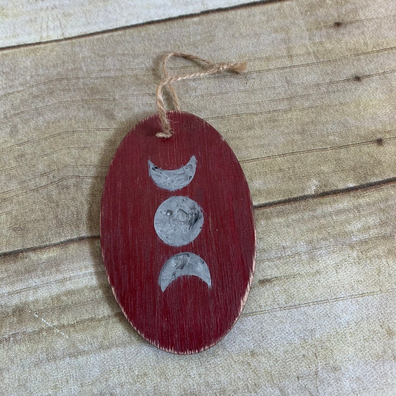 wiccan ornament triple moon ornament pagan ornament witch ornament Moon phase ornament altar hanging lunar ornament