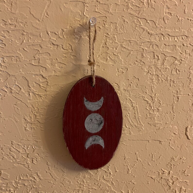 wiccan ornament triple moon ornament pagan ornament witch ornament Moon phase ornament altar hanging lunar ornament