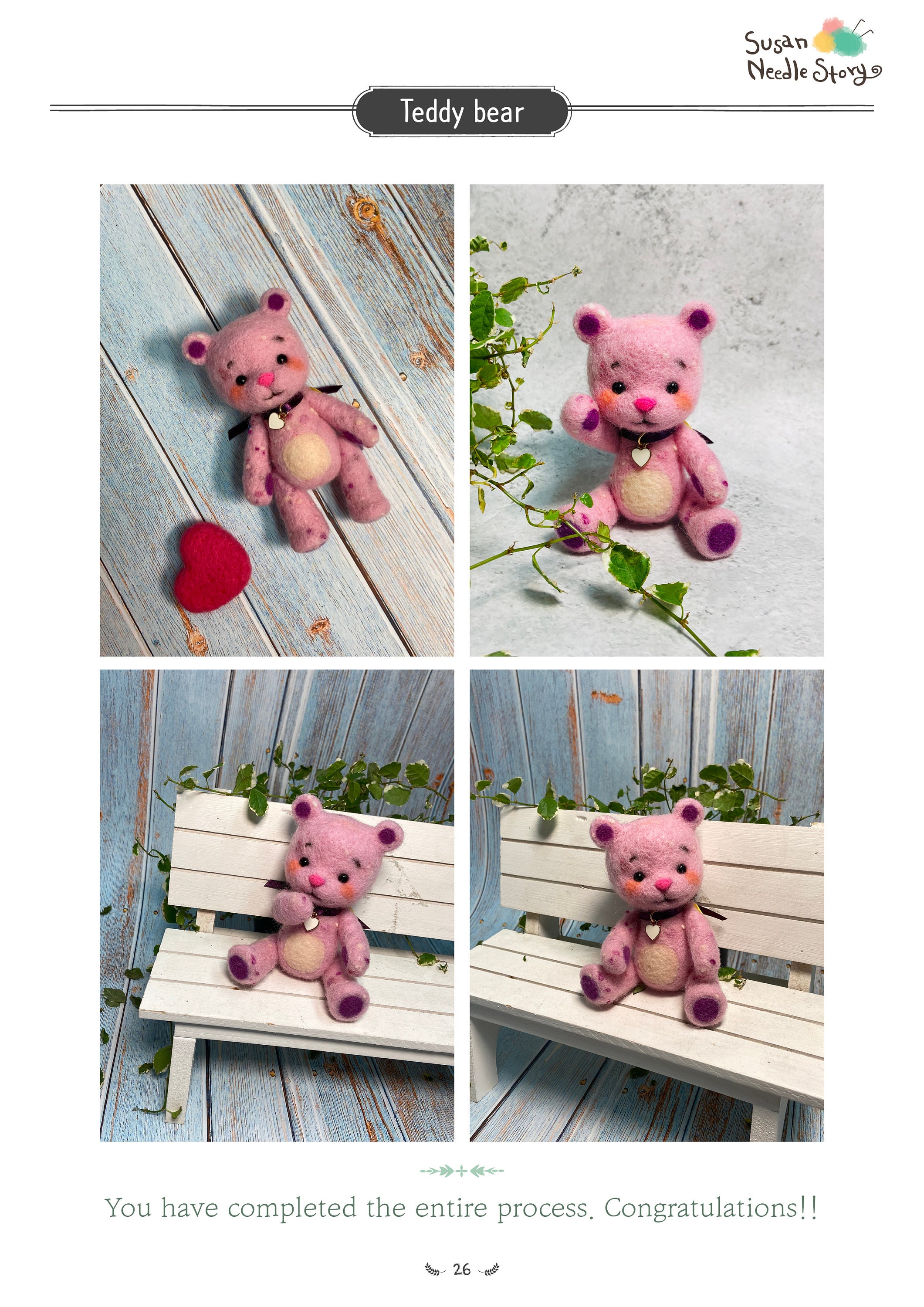 Needle Felting Teddy Bear PDF Tutorial Needle Felting Teddy Etsy UK