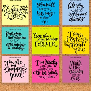 DIY Sticky Notes Wedding Countdown Calendar Instant Download - Etsy
