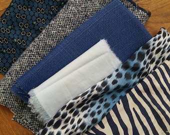 6 drops fabrics blue shades