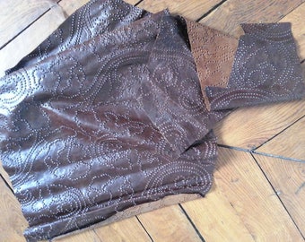 scarified leather brown