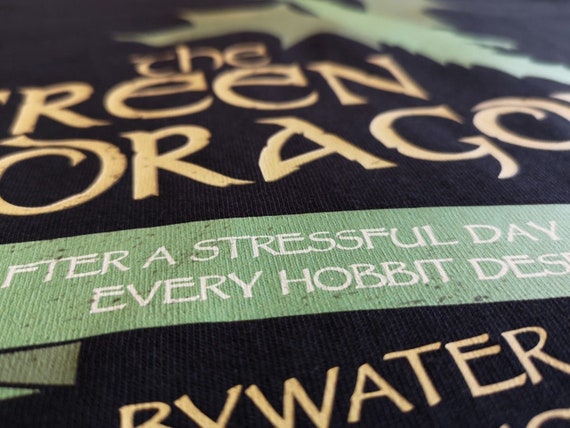 Lord of the Rings and Hobbit Inspired Green Dragon Inn T-shirt Film and Book