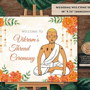 Thread Ceremony sign as Upanayanam sign, Thread Ceremony welcome sign & Upanayanam welcome sign, Yagnopavith sign Yagnopavith welcome sign