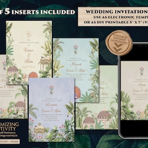 Indian wedding invitation Digital Hindu Wedding card, Indian wedding card as Indian Wedding invite, Hindu invitation as Hindu wedding invite image 2