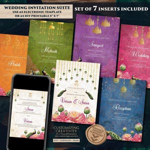 Gujarati Kankotri: Indian Wedding Invitation Suite (Digital Download)
