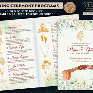 Hindu Wedding Program as Hindu Wedding guide, Indian Wedding program & Gujarati Wedding program, Indian Wedding guide as Hindu program guide