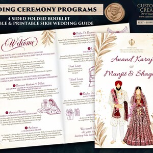 Sikh Hochzeitsprogramm: Anand Karaj Ceremony (Digitaler Download)