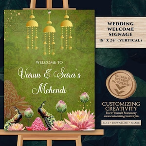 Mehndi welcome signs Mehendi decor, Mehndi posters & Mehendi Welcome Sign, Mendhi welcome sign as Mendhi sign, Mehndi sign as Mehendi signs