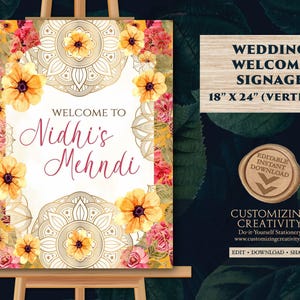 Mehendi decor sign as Mehendi signs, Mendhi Welcome signs, Mehndi Welcome signs & Mendhi decor sign, Mehndi Decor Signs as Mehndi poster