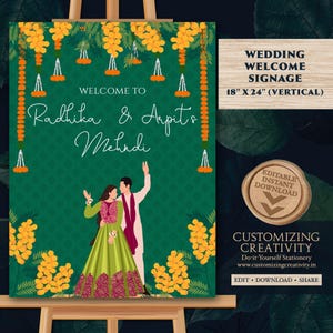 Mehendi welcome signs as Mehendi decor, Mehndi posters & Mehndi Welcome Sign, Mehndi sign board as Mehndi signs, Mendhi welcome signs