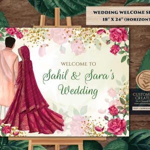 Wedding Welcome sign Indian as Hindu Wedding signs, Indian Wedding signs & Hindu Wedding signs, Indian Wedding decor as Indian Welcome signs