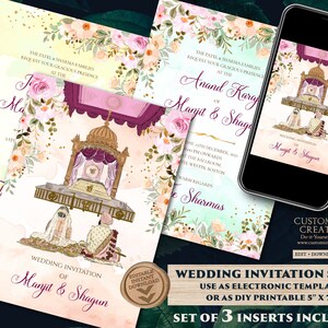 Cartes Anand Karaj et invitations sikhs, invitations Anand Karaj en pendjabi, invitations sikhs en pendjabi, invitations Anand Karaj