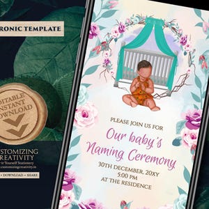 Naming ceremony invites Cradle Ceremony invitation, Annaprashan invites & Indian Baby naming invite, Namkaran sanskar invite Annaprasan card