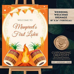 Lohri decoration Welcome to Lohri Sign, Lohri Welcome Signs & Lohri posters, Lohri Party signs as Welcome Lohri signs, Lohri decor signs