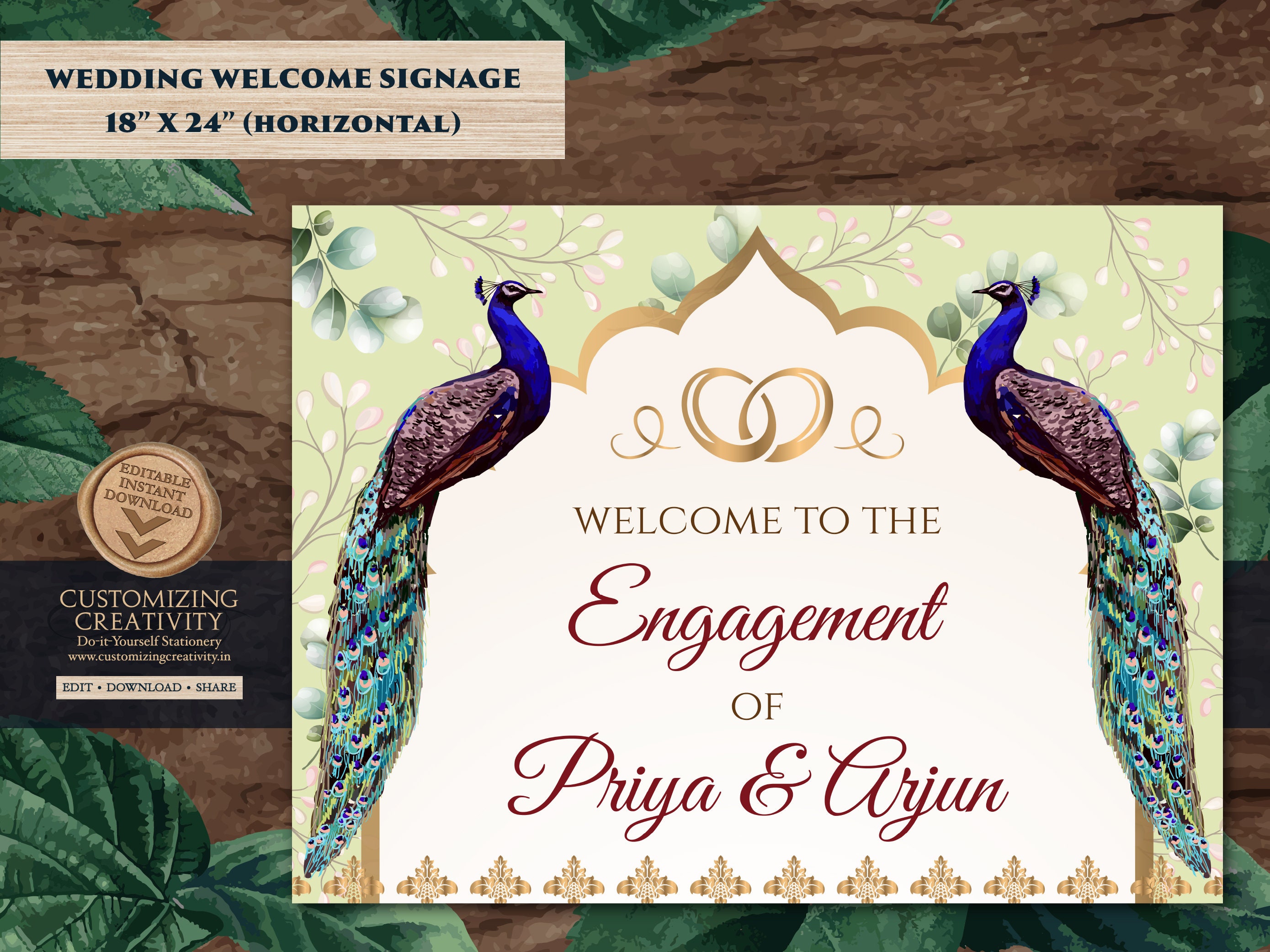 Indian Engagement Welcome Sign,indian Sangeet Wedding Poster & Sangeet Welcome  Board ,sagai Wedding Welcome Signs,indian Ring Ceremony Signs - Etsy