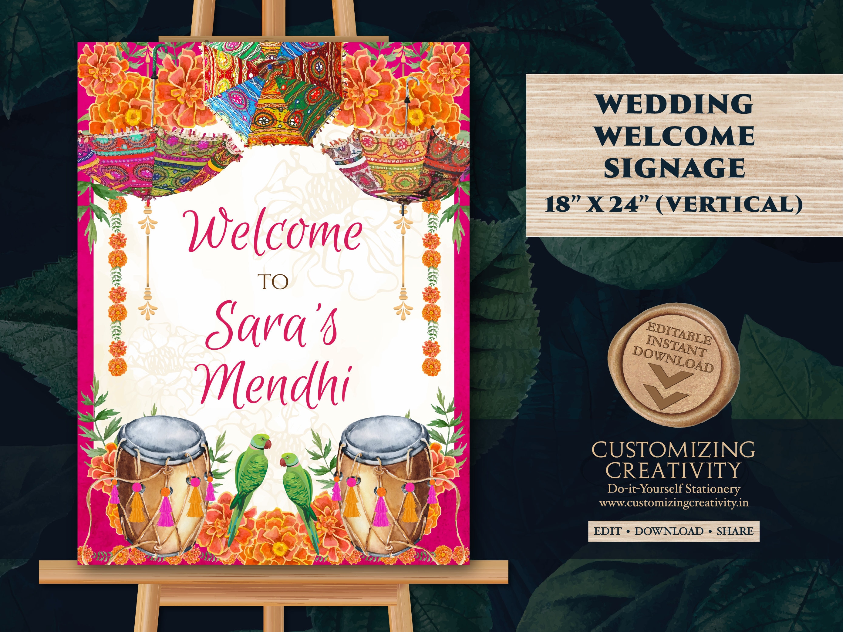 Mehndi Poster Mehndi Signs as Mendhi Umbrella Desi Decor as Etsy Ireland