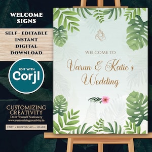 Indian Welcome signs & Hindu Wedding signs, Hindu Wedding Welcome signs Indian Wedding decor, Indian Wedding signs as Indian Wedding sign
