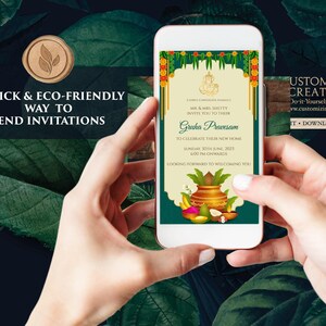 Indian Housewarming Invitation: Gruha Pravesh Pooja (Digital Template) image 6