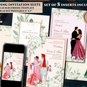 Carte de mariage indienne comme invitation de mariage indien, invitation de mariage indienne Invitation de mariage indienne, invitation hindoue et invitation de mariage hindoue