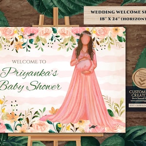 Indian Baby shower sign & Baby shower welcome sign, Godh Bharai welcome sign as Godh Bharai sign, Godh bharai decor as Baby shower decor
