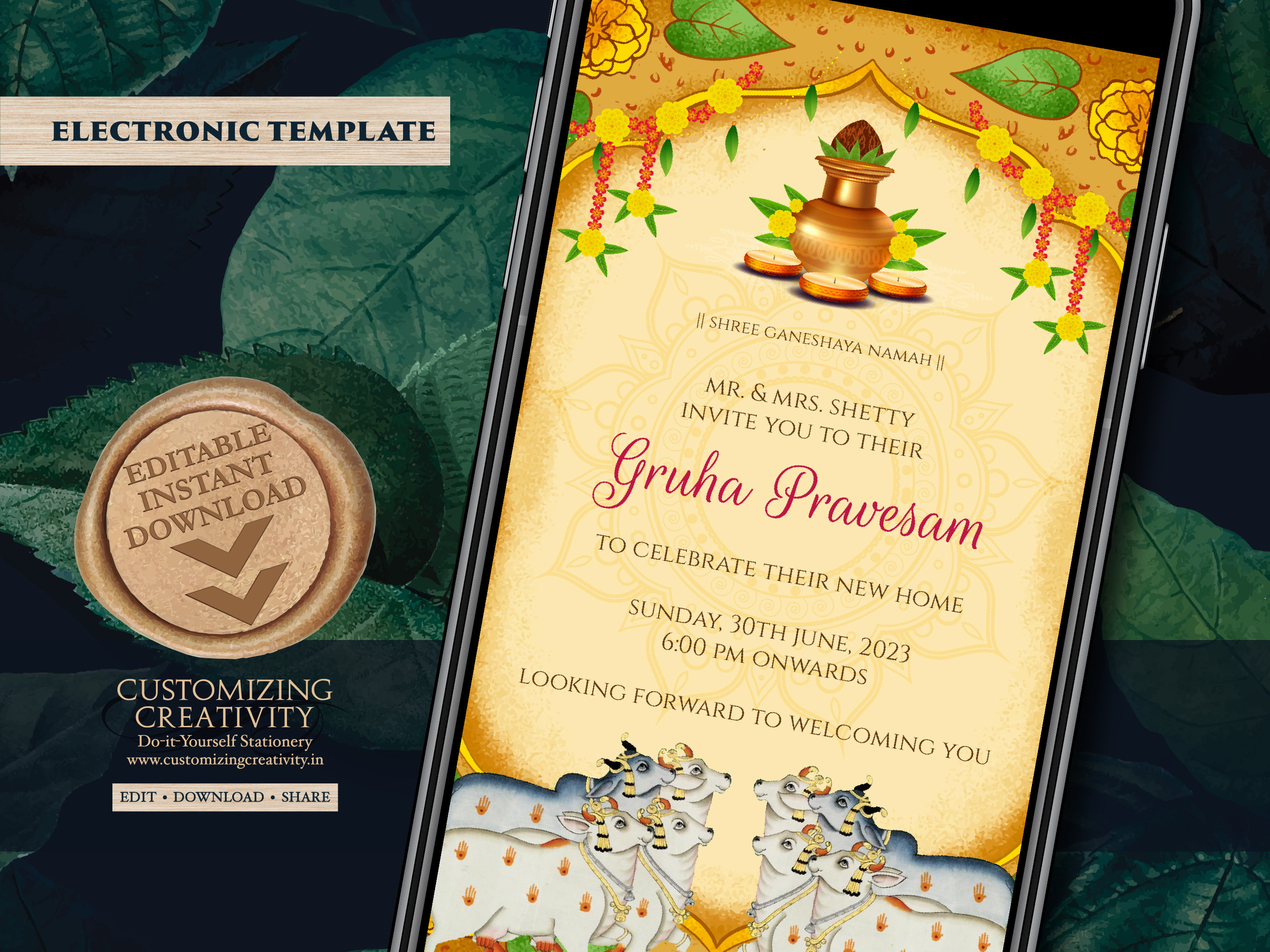 Gruhapravesam invitation deals