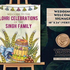 Lohri Party signs as Welcome Lohri signs, Lohri Welcome Signs & Lohri posters, Lohri decoration as Welcome to Lohri Sign, Lohri decor signs