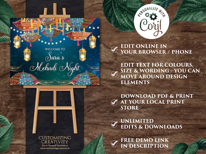 Mehndi Decor Signs as Mehndi Signs, Mendhi Umbrella decor as Mehendi decor, Mendhi poster, Mehndi Welcome signs & Mendhi decor sign Umbrella image 4