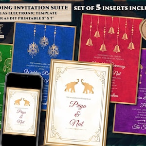 Hindu Wedding Invitation Template: Indian Wedding Card (Digital Invite)