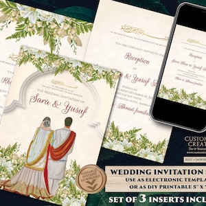 Digital Nikkah Invitation: Muslim Wedding Card (Digital Download)
