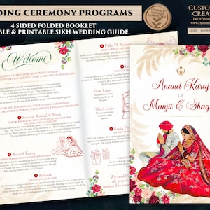 Sikh Wedding guide & Sikh ceremony programs Punjabi, Sikh wedding programs Anand Karaj guides, Sikh ceremony guide Anand Karaj Program Sikh image 1