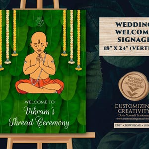 Yagnopavith welcome sign & Thread Ceremony sign, Upanayanam sign as Thread Ceremony Welcome sign, Upanayanam welcome sign Yagnopavith sign