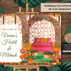 Mehndi Welcome signs & Mendhi decor sign, Mehendi decor sign as Mehendi signs, Mendhi Welcome signs, Mehndi Decor Signs as Mehndi posters