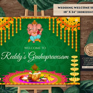 Housewarming Welcome Board as Grihapravesh Welcome Sign, House
