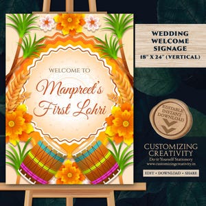 Lohri Welcome Signs Lohri posters, Lohri decoration & Welcome to Lohri Sign, Lohri Party signs as Welcome Lohri signs, Lohri decor signs