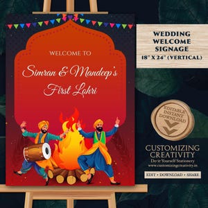 Welcome Lohri signs Lohri Party signs, Lohri Welcome Signs & Lohri posters, Lohri decoration as Welcome to Lohri Sign, Lohri decor signs