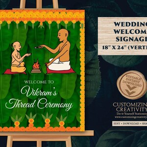 Upanayanam sign & Thread Ceremony sign, Upanayanam welcome sign as Thread Ceremony Welcome sign, Yagnopavith sign Yagnopavith welcome sign