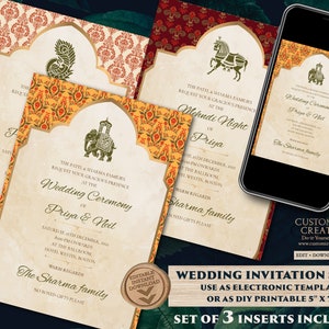 Indian Wedding Invitations as Elephant Invitation Indian, Peacock invitations Wedding as Indian invitations Hindu wedding, Indian Invites