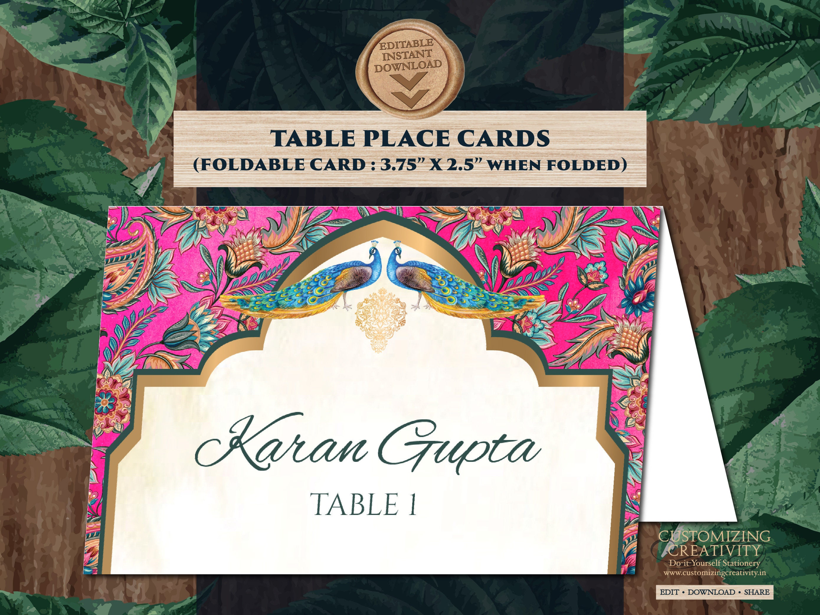 Wedding Place Cards Indian Menu as Reception place cards Place cards Indian as Wedding Name tags Indian table decor as Food Labels Indian
