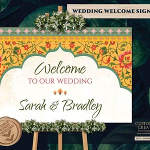 Nikkah Welcome Signs as Arabic Welcome signage, Arabic Wedding signs Orange as Nikkah Wedding signage, Muslim Wedding entry signage Moroccan