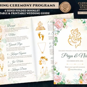 Indian Wedding guides & Gujarati Wedding program, Hindu Wedding guides as Indian Wedding program, Hindu wedding program Indian infographic