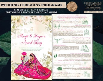 Anand Karaj program & Sikh ceremony guide, Sikh Wedding program as Sikh wedding guide Punjabi, Anand Karaj guides as Anand Karaj Explanation